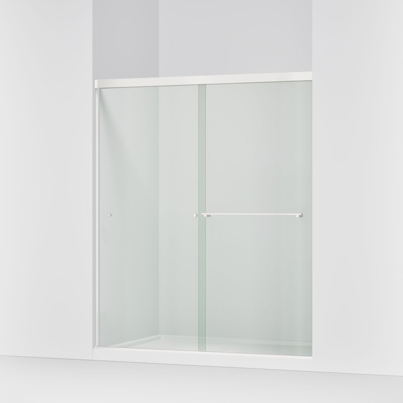 Revel 59.63" x 70" Double Sliding Shower Door with CleanCoat® Technology, Bright Polished Silver, Crystal Clear