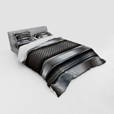 Industrial Polyester Striped Duvet Cover
