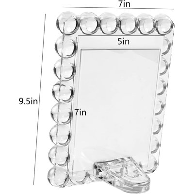 Cadre photo décoratif en cristal de 12,7 x 17,8 cm (5 x 7 pouces), idéal pour un mariage ou comme présentoir de table. Livré avec une boîte cadeau.