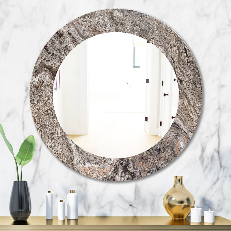 Miroir d'appoint Mid-Century, 31.5" H x 23.7" W, Abstrait 2
