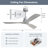Sofucor Kemp 52" 3-Solid Wood Blade Classic Ceiling Fan with Remote Control and no Lights-91715617