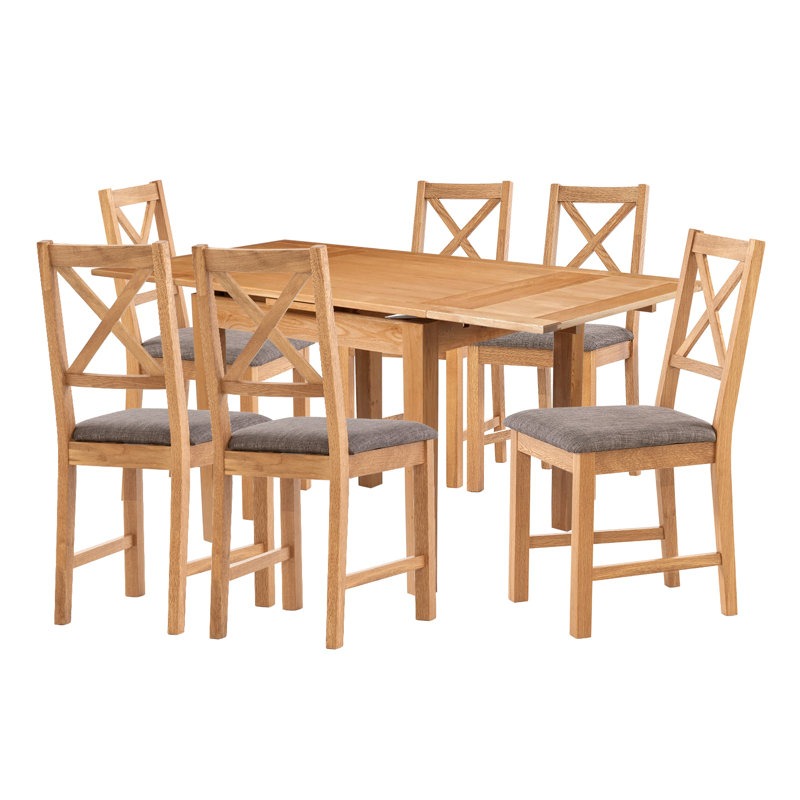 Hatcher 6 - Person Solid Oak Dining Set, Grey