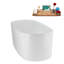 59" Streamline Soaking Freestanding Tub and Tray With Internal Drain-102144668
