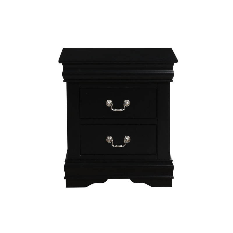 Élégante table de chevet avec finition noire - profondeur de 15 po x hauteur de 24 po avec compartiments intérieurs spacieux et largeur de 21 po
