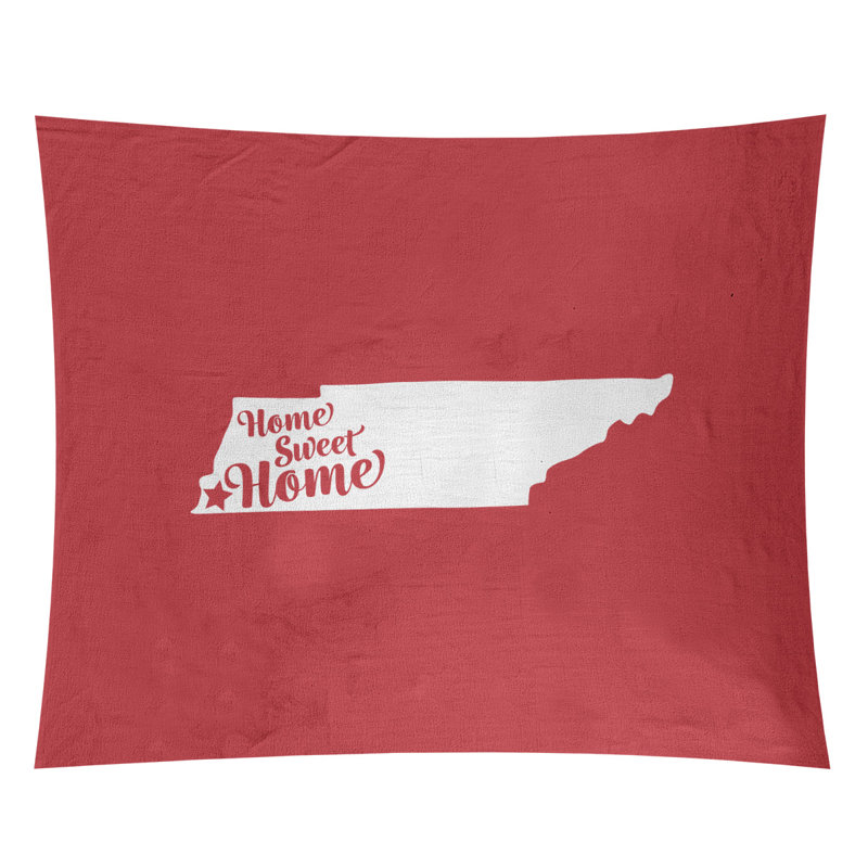 Tapisserie Home Sweet Memphis, H 68 po x l 80 po, Rouge