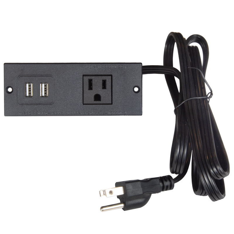 Assemblage USB de remplacement, tables Leick Home, noir, Noir