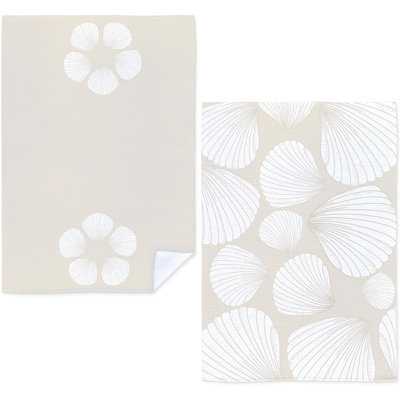 Ensemble de 2 serviettes de cuisine Neutral Beach