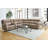 Arthur Abree 6 Piece Modular Manual Reclining Sectional and Entertainment Console