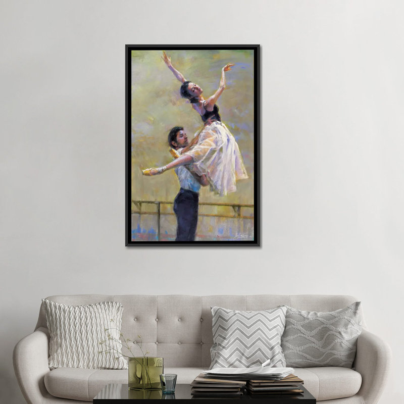 «Rehearsal» par Kim G - Impression, Toile avec cadre noir, H 48 po x l 32 po x P 1,5 po, Pas de tapis