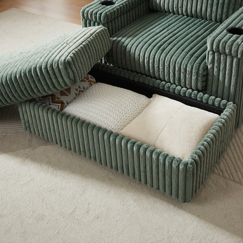 Fauteuil inclinable Corduroy, Vert
