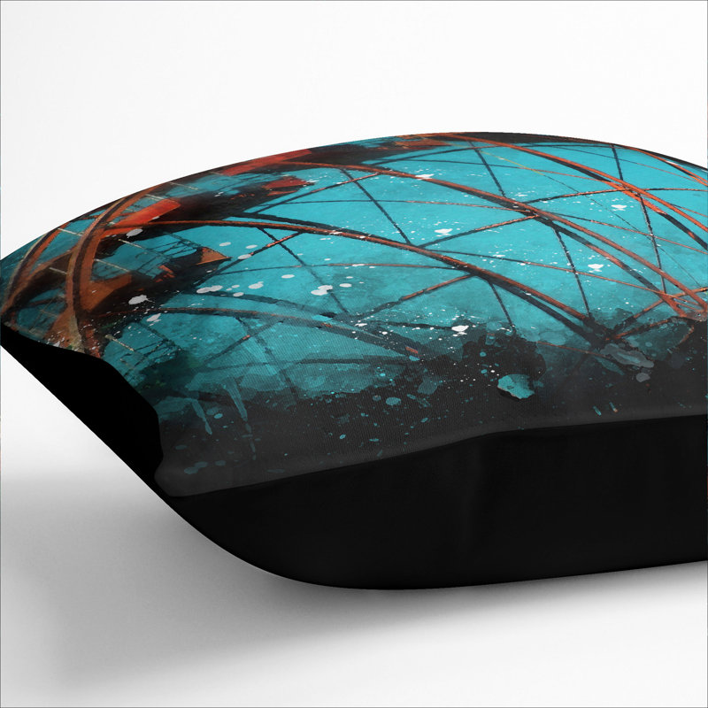 Ferris Wheel Vol.2 Paint Splash Scatter Cushion, Black, 40cm H x 40cm W x 15cm D