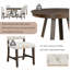 Ensemble de salle à manger extensible 5 pièces Tonecia, table ronde avec rallonge et 4 chaises rembourrées-115281015-70988339