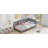 Twin Size Wood Daybed/Sofa Bed, Gray-1182958746