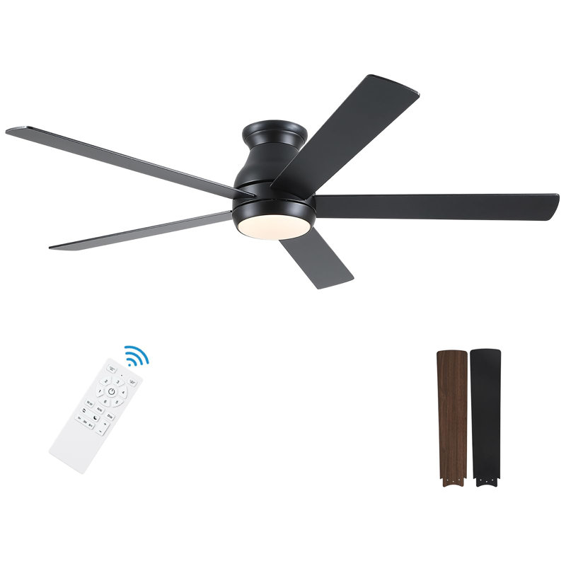 60 Inch Ceiling Fans with Lights and Remote, Black