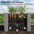 Balcony Herb Box,Outdoor Planter Box,Elevated Garden Bed(Only Planter Box)-1792440832
