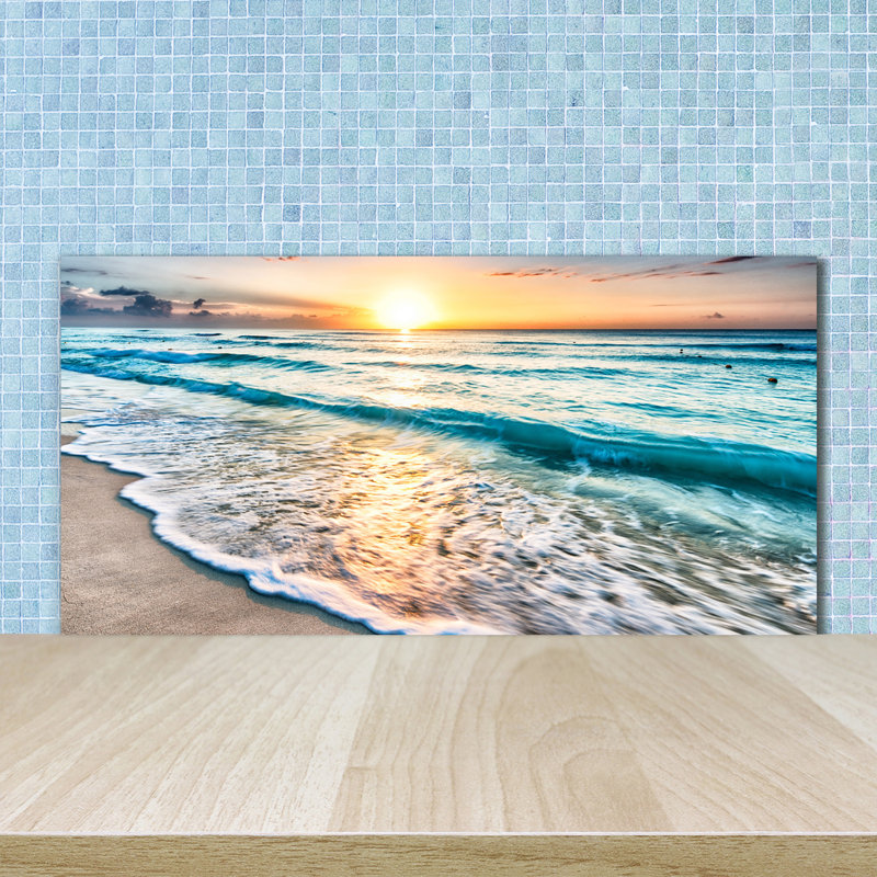 50cm W x 100cm L Glass Peel and Stick Panel