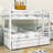 Dormalee Kids Twin Over Twin Bunk Bed with Trundle with Drawers-1931412265