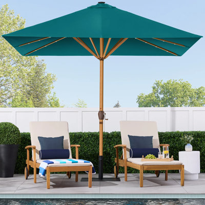 Square Solar LED Lighted Patio Umbrella