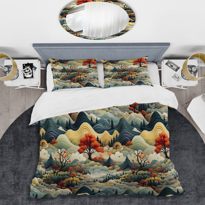 Ensemble de housse de couette Earth Tones, Housse de couette pour très grand lit et 2 très
