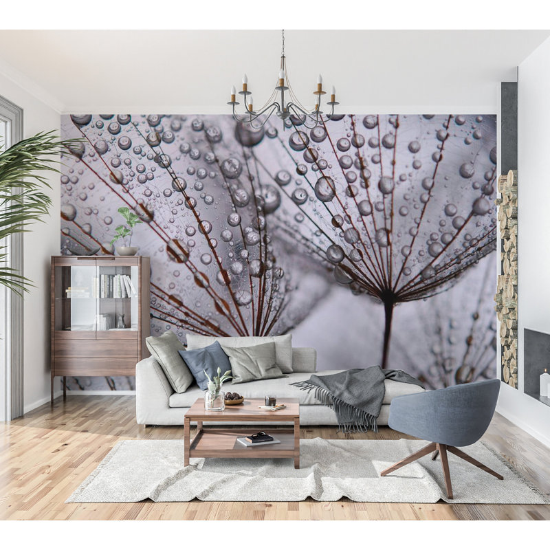 Floral Wall Mural, 90" L x 118" W