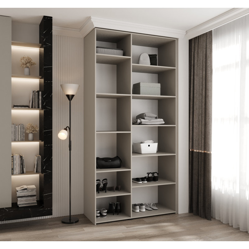3 Door Manufactured Wood Wardrobe, 245.5 cm H x 120 cm W x 40 cm D