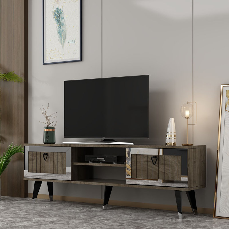 Meuble télé Catena Panneau de particules 100% enduit de mélamine | Conception à fixation murale | Parfait pour le salon ou le centre de divertissement, durable et élégant