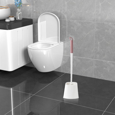 La brosse de toilette à tête ronde et à poils longs pour les toilettes Soft Bursh