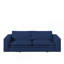 Canapé-lit 93 po pour très grand lit, canapé-lit escamotable, canapé-lit convertible 3 en 1, méridienne, canapé-lit 3 places avec 2 coussins lombaires pour le salon, un appartement, un bureau, un bureau, bleu