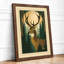 Forest Deer Scandinavian - Framed Print-638312290-638312294