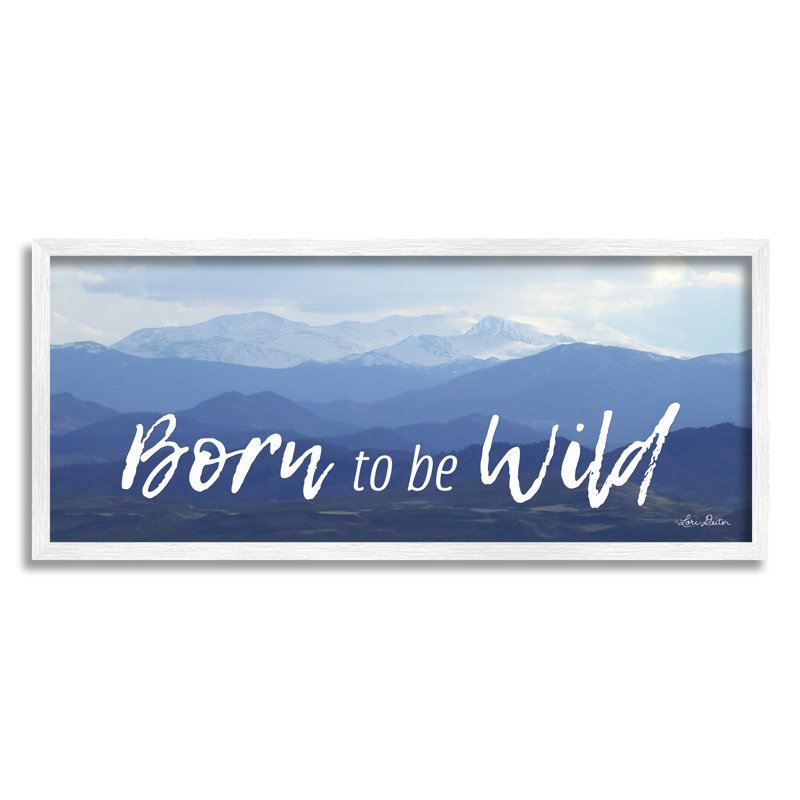 «Born To Be Wild Outdoor Adventure» par Lori Deiter, H 24 po x l 10 po, Giclée encadrée blanc bord de mer