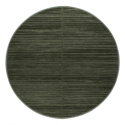 Machine Washable Solid Green Area Rug