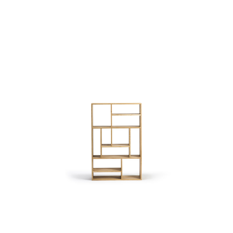 M Solid Wood Geometric Bookcase
