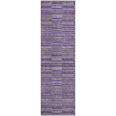 Premium Machine Washable Prisco Purple Rug
