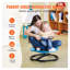 Chaise sensorielle pivotante pour enfants avec base en métal antidérapante, capacité de 220 lb, siège bleu et siège pivotant pour l'équilibre et la coordination