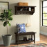 Ajwad 36"W Cottage Beach House Design Wall Mounted Coat Hook and Bench Set with Storage