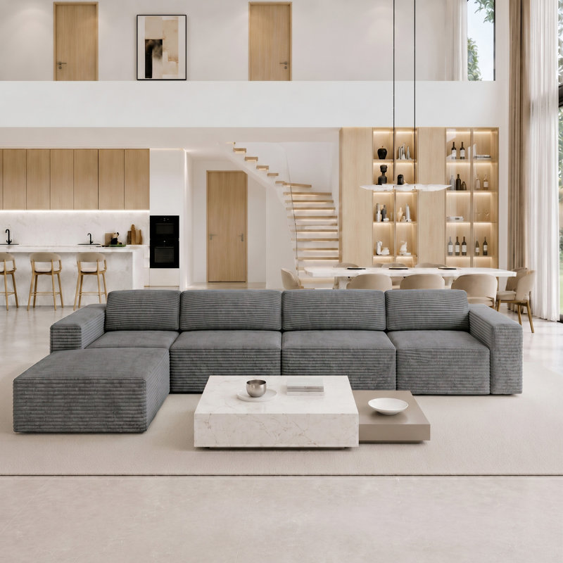 Sectional, Grey