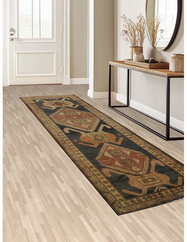 Enchanting Geometric Pattern Traditional Runner Rug 4x12