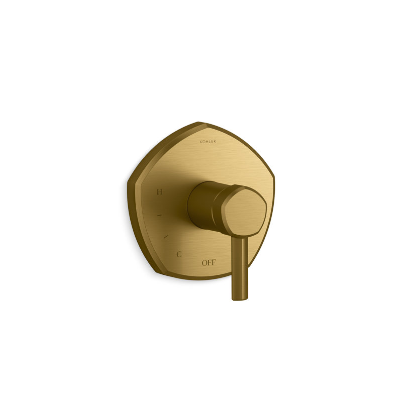 Occasion Rite-Temp Pressure-Balancing Valve Trim with Lever Handle, Brushed Brass