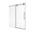 Porte de douche coulissante simple sans cadre l 56 à 60 po x H 72 po - verre trempé transparent de 5/16 po (8 mm), conception en dérivation avec finition nickel brossé