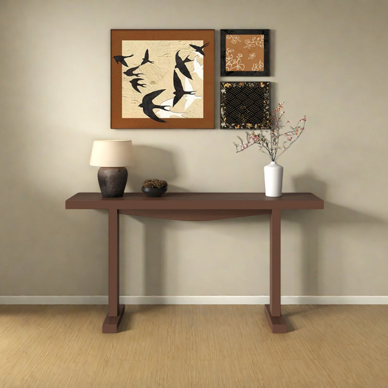 Console Modern Minimalist, H 29,53 po x l 55,12 po x P 11,81 po, Brun
