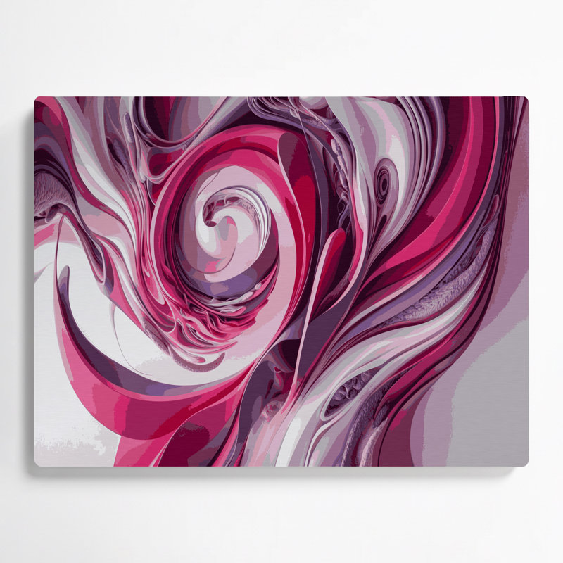 «Biomorphic Abstraction 56», art mural en métal rose, H 12 po x l 18 po
