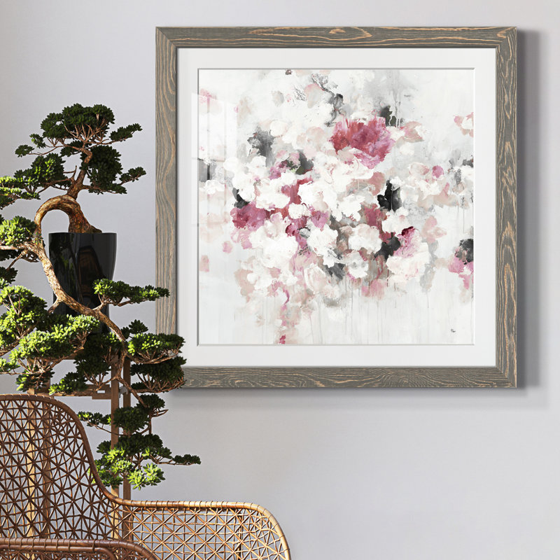 FLORAL MUSE IV V1 Floral Muse IV V1 - reproduction de cadre photo, H 31,5 po x l 31,5 po x P 1,5 po, Encadré gris