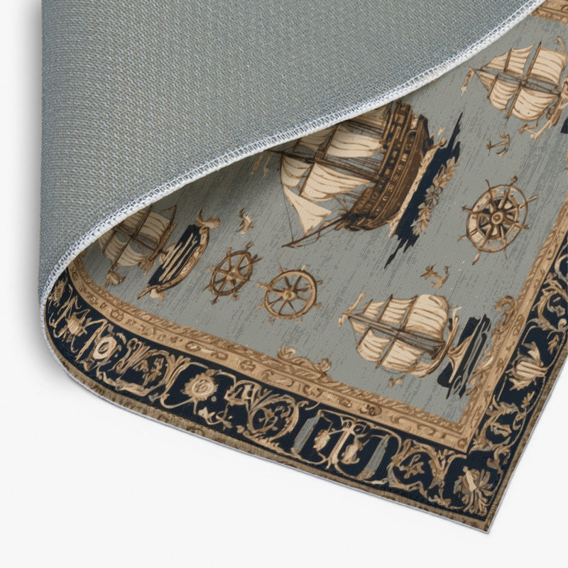 Tapis d'intérieur et d'extérieur gris français, Rectangle 4pi x 6 pi