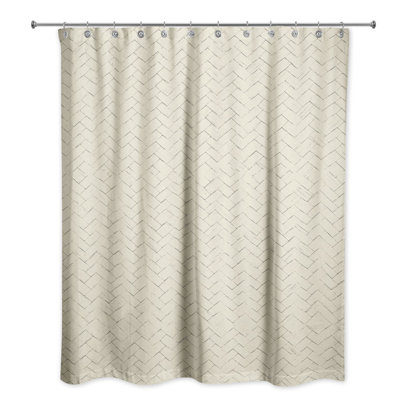 Rideau de douche simple Perine, Crème