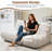 3 Seat Oversized Bean Bag Chairs For Adults, Memory Foam Fireside Beanbag Couch, Comfy Bean Bag Lounger Lazy Sofa For Living Room, Bedroom, Playroom, White-1379575043