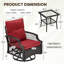 Patio Dining Sets 3 Piece Wicker Swivel Glider Modern Porch Bistro