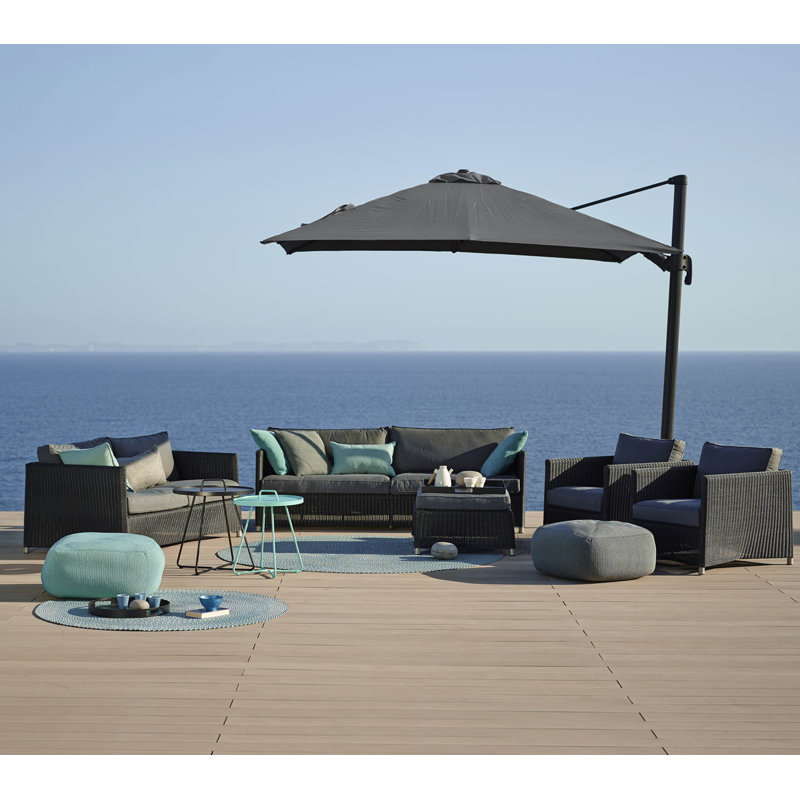 Diamond 82" Wide Outdoor Wicker Patio Sofa with Cushions