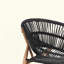 Chaise longue d'extérieur en osier de style papasan, osier avec coussin-1925662457
