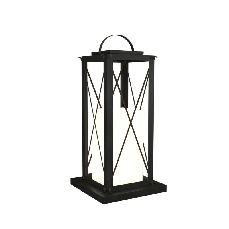 Desk Table Lamp, 25.35" H x 13.65" W x 13.65" D, Charcoal