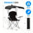 Canopy Lounge Chair With Sunshade For Camping, Hiking, Travel, And Other Outdoor Events, With Cup Holder, 21.6" X 21.6" X 36", Black